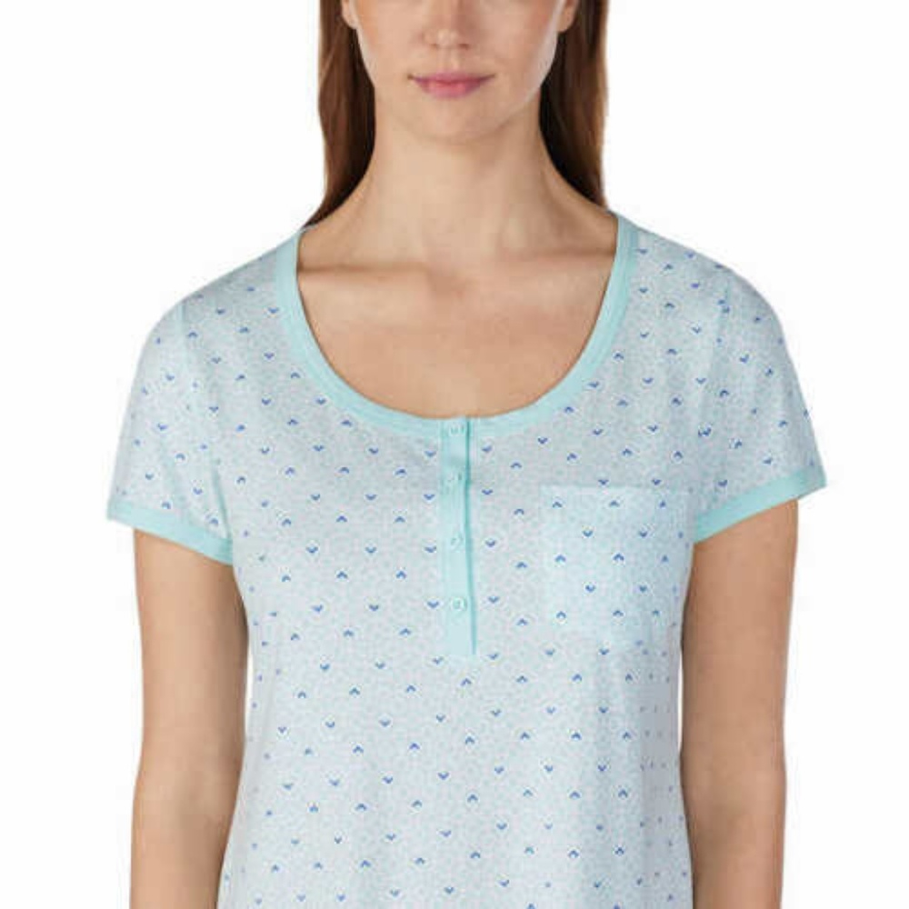 Jane and Bleecker Womens Henley Sleepshirts 2 Pack - Picture 7 of 8